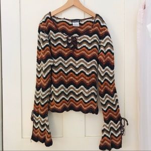 Boho Long Sleeve Knit Top